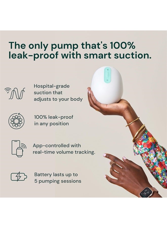 Willow 3.0 Wearable Breast Pump, Double Electric Breast Pump, Cordless, Hands Free Breast Pump with 9 Levels of Smart, Hospital Grade Suction Strength, 100% Leak Proof & Fits Fully In Bra, 24mm Flange - Image 3