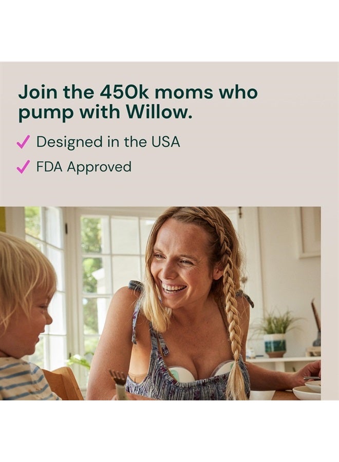 Willow 3.0 Wearable Breast Pump, Double Electric Breast Pump, Cordless, Hands Free Breast Pump with 9 Levels of Smart, Hospital Grade Suction Strength, 100% Leak Proof & Fits Fully In Bra, 24mm Flange - Image 5