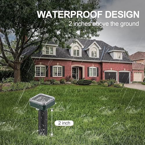 Ariie Mole Repellent Ultrasonic Solar Powered Animal Repellent for Outdoor Lawn Garden for Snakes, Moles, Gophers, Groundhogs, Voles and Other Burrowing Rodents (8 Pack) - Image 5