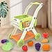 Ming You Kids Shopping Cart with Cutting Play Food Set for Kid Kitchen 2 in 1 Shopping Cart for Kids Grocery Store Pretend Play Kitchen Accessories Sorting Food Bucket Learning Toys Gift for Toddler 35 - Image 4