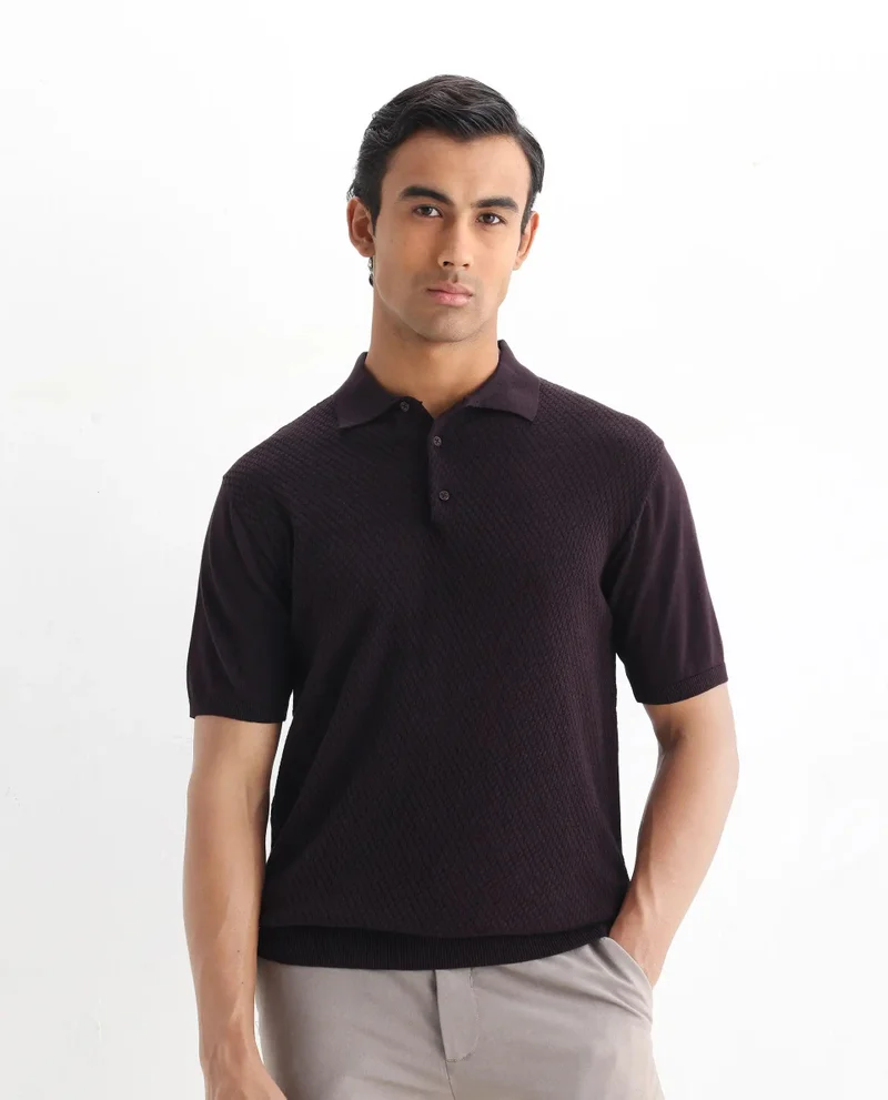 Rare Rabbit Men's Regular Fit Plain Polo