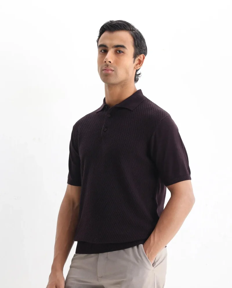 Rare Rabbit Men's Regular Fit Plain Polo