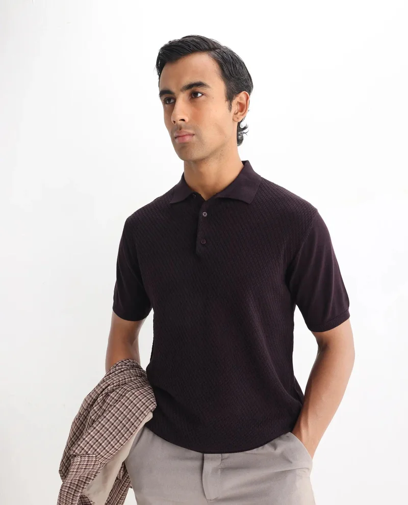 Rare Rabbit Men's Regular Fit Plain Polo