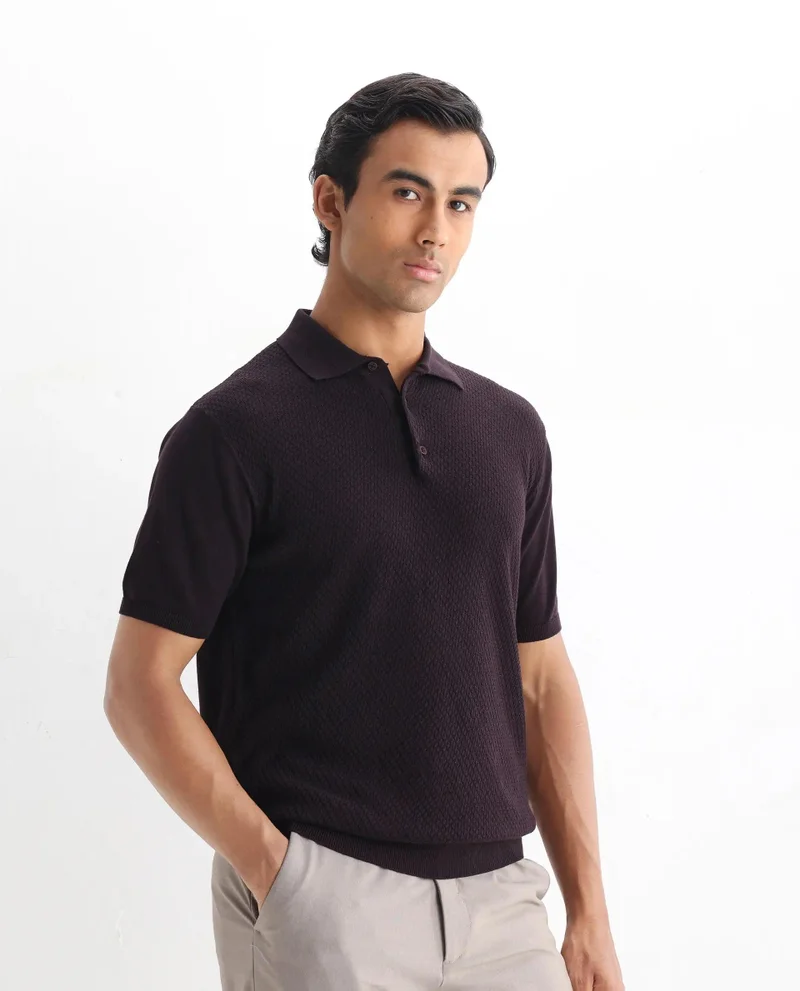 Rare Rabbit Men's Regular Fit Plain Polo