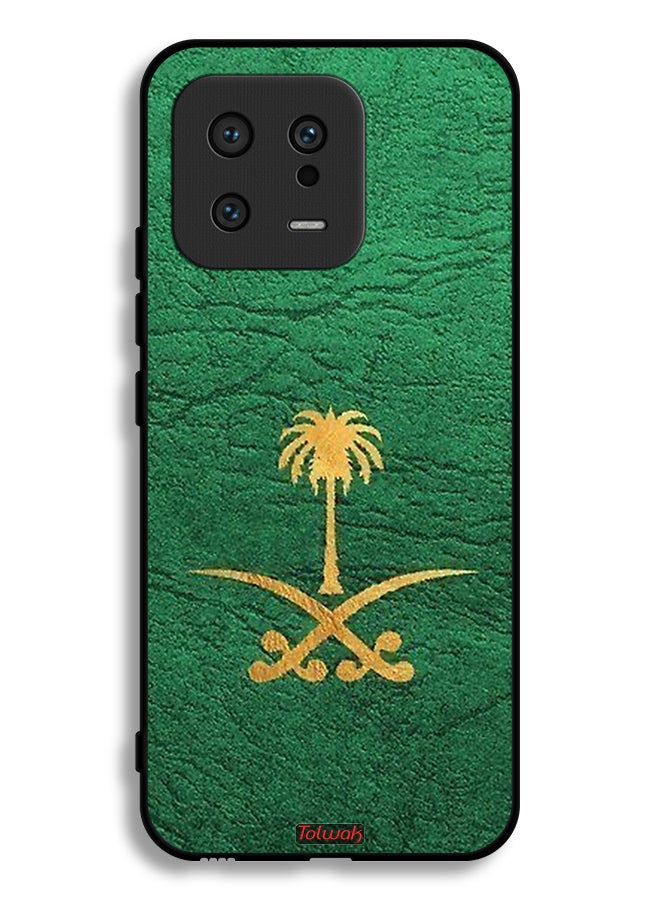 Tolwak Xiaomi 13 Protective Case Cover Kingdom Of Saudi Arabia Sign On Leather - Image 2