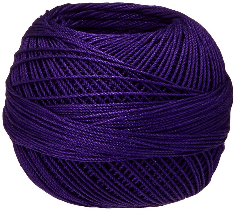Handy Hands Lizbeth Cordonnet Cotton, Size 10, Dark Purple - Image 1