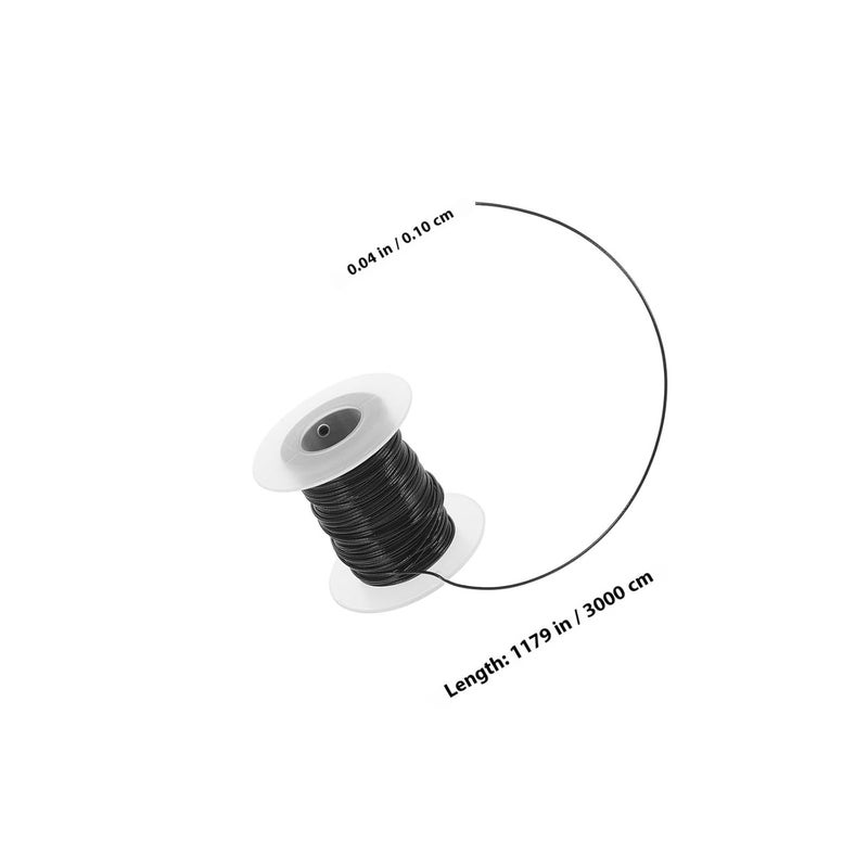 WOONEKY 0mm Black Vinyl Coated 304 Stainless Steel Wire Rope 98.4ft Steel Cable for Hanging Lights, Clothesline, Garden Crafts with High Corrosion Resistance - Image 2