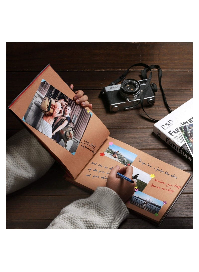 Captaintech Photo Album Scrapbook, Our Adventure Book, DIY Handmade Photo Album Scrapbook, Travel Scrapbook for Anniversary, Wedding, Trip, Baby Shower, etc. (Travel Scrapbook) - Image 4