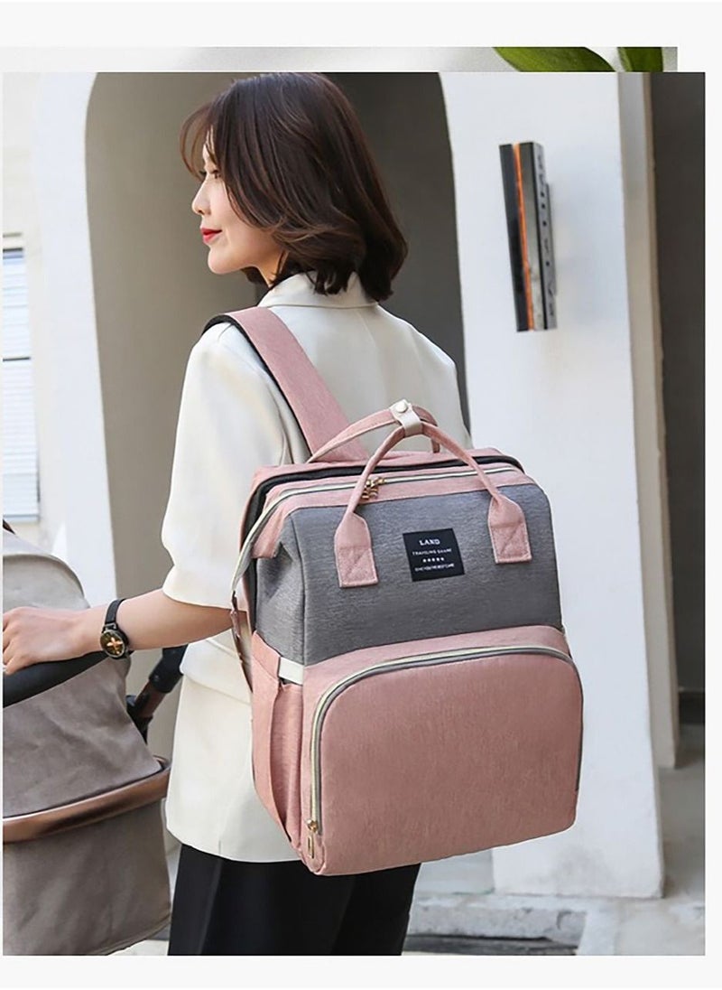 dreamons link - Dreamons Link Diaper Bag Backpack, Waterproof Stylish Multi-function Large Capacity Travel Back Pack Maternity Baby Nappy Changing Bag - Image 1