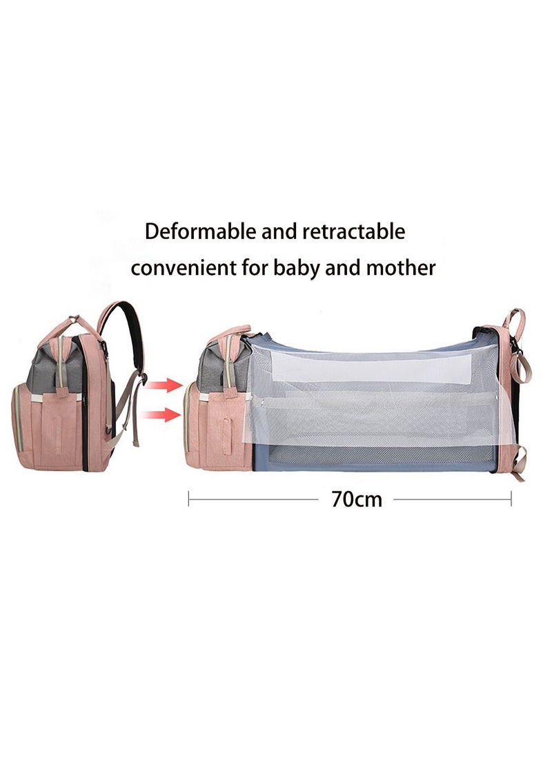 dreamons link - Dreamons Link Diaper Bag Backpack, Waterproof Stylish Multi-function Large Capacity Travel Back Pack Maternity Baby Nappy Changing Bag - Image 1