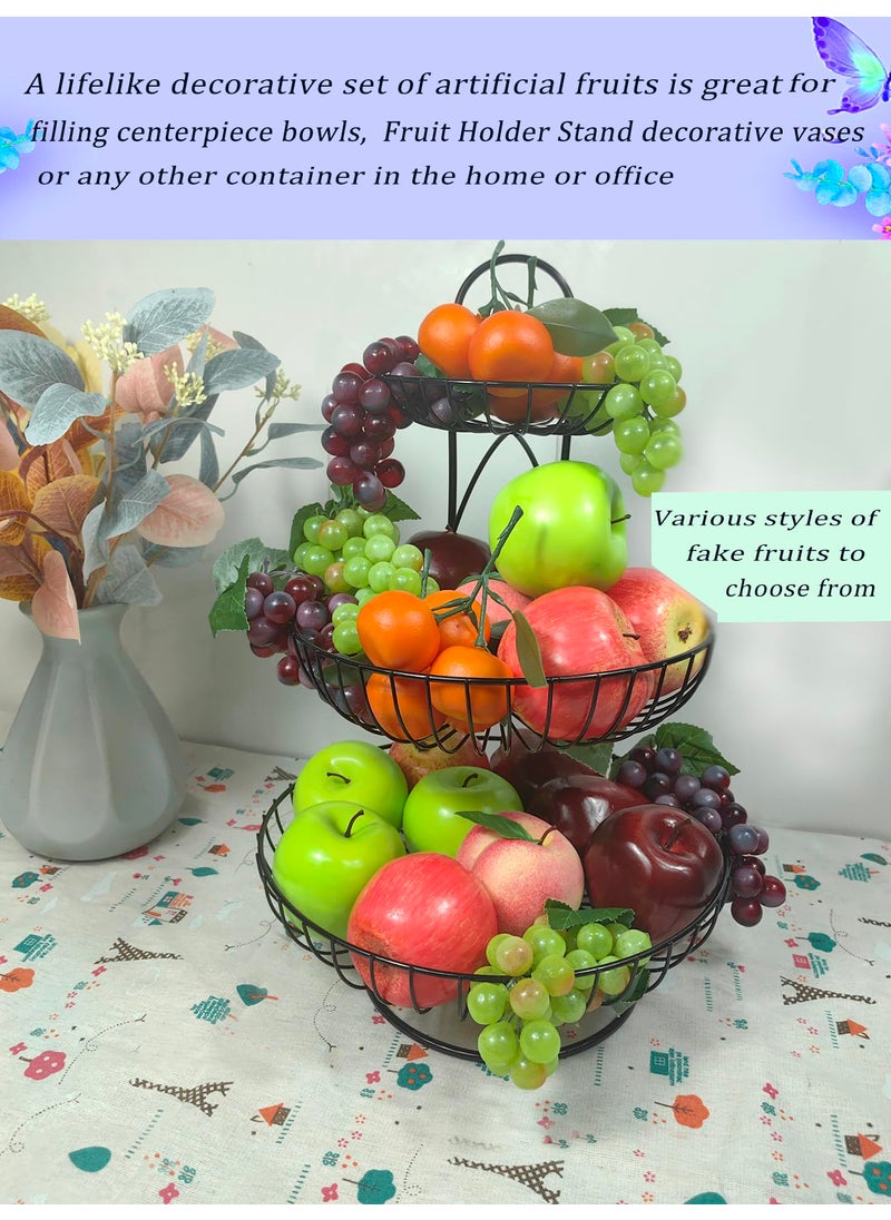 KPUETY KPUETY 12 Bunches Grapes Artificial Fruit Fake Simulation Fruit for Home Kitchen Party Photography Prop Wedding Decoration (Grapes 12 Bunches)  - Image 5