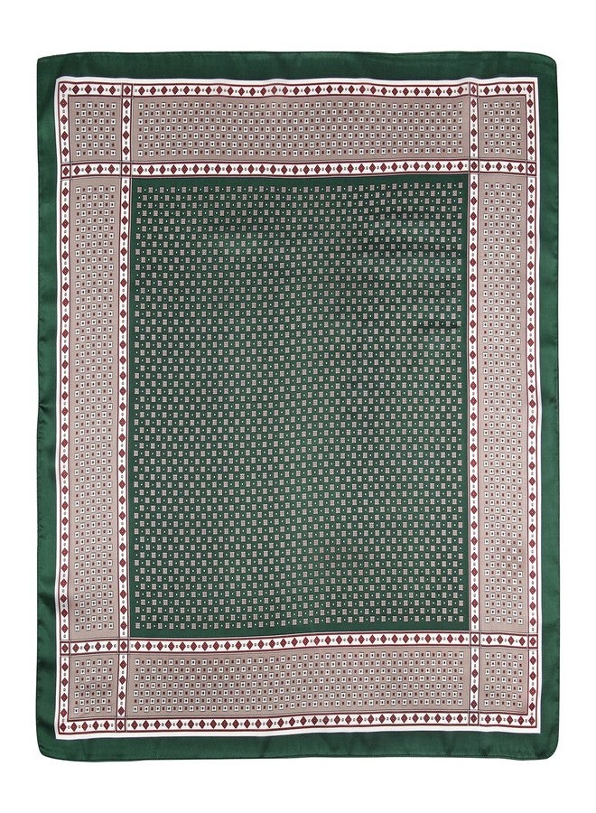 جيرينلي وشاح جيرينلي العصري للرقبة، وشاح ساتان أنيق، وشاح شعر فريد للسفر (لون أخضر عشبي) - Image 2