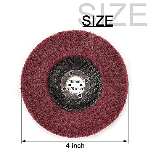 NuoDunco NUODUN 10Pcs 180/320 Grit Nylon Fiber Flap Disc Metal Polishing Wheel, Abrasive Buffing Grinding Discs for 4" Angle Grinder, Deburring and Rust Removal of Welds on Complex Surfaces - Image 2