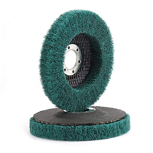 NuoDunco NUODUN 10Pcs 180/320 Grit Nylon Fiber Flap Disc Metal Polishing Wheel, Abrasive Buffing Grinding Discs for 4" Angle Grinder, Deburring and Rust Removal of Welds on Complex Surfaces - Image 5