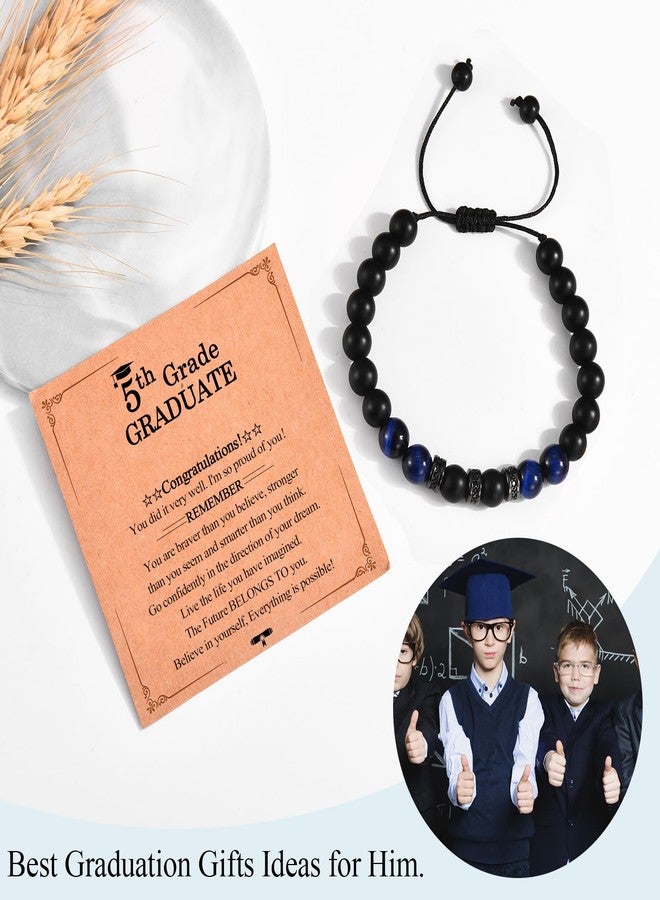 FIEEFX 5th Grade Graduation Gifts for Boys Fifth Grade Elementary School Graduation Gifts Graduation Beaded Bracelets Gifts with Graduation Card for Boys Him Son Grandson Nephew Friends - Image 2