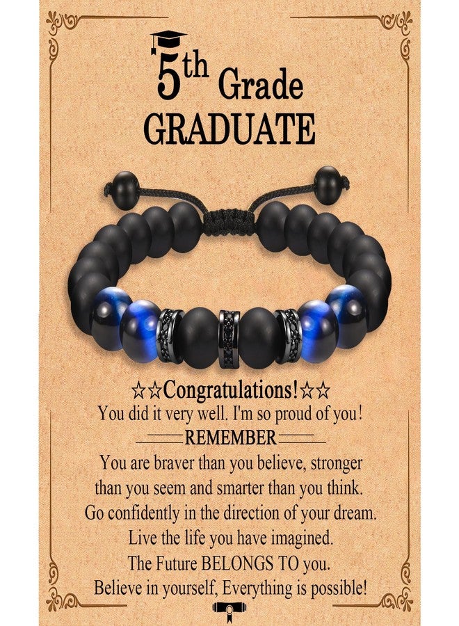 FIEEFX 5th Grade Graduation Gifts for Boys Fifth Grade Elementary School Graduation Gifts Graduation Beaded Bracelets Gifts with Graduation Card for Boys Him Son Grandson Nephew Friends - Image 1