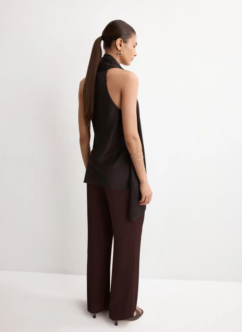 MANGO Scarf neck top