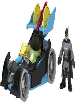 Imaginext DC Super Friends Batman Toy Bat-Tech Racing Batmobile with Lights and Poseable Figure for Preschool Kids 3+ Years