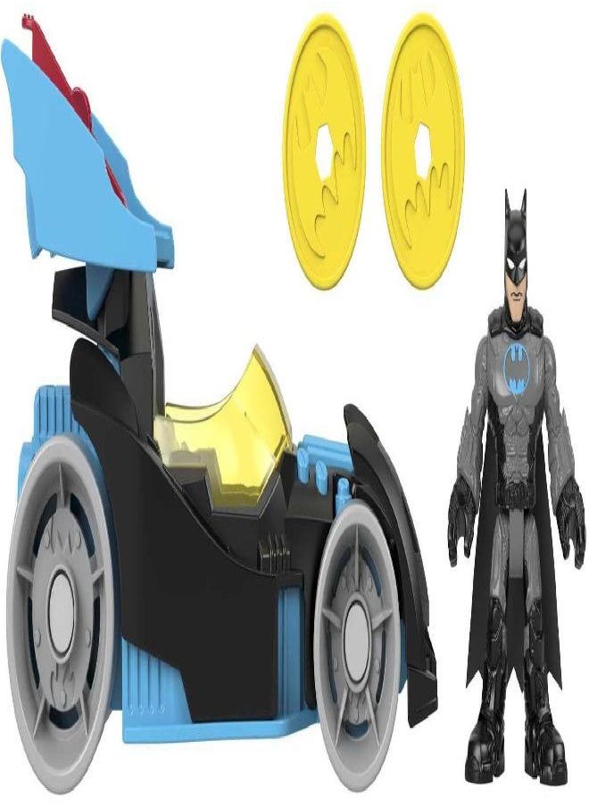 Fisher-Price - Imaginext DC Super Friends Batman Toy Bat-Tech Racing Batmobile with Lights and Poseable Figure for Preschool Kids 3+ Years - Image 1