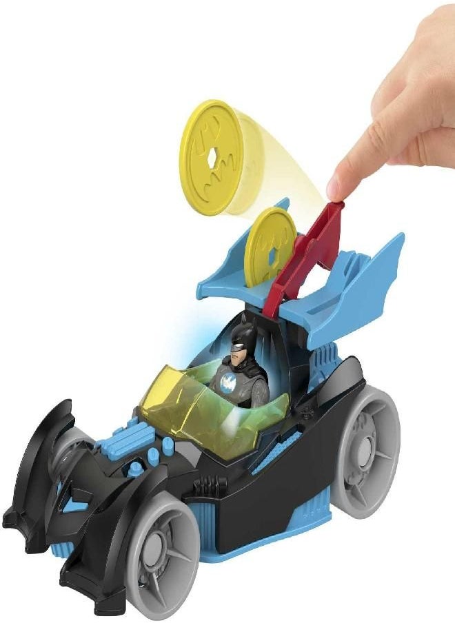 Fisher-Price - Imaginext DC Super Friends Batman Toy Bat-Tech Racing Batmobile with Lights and Poseable Figure for Preschool Kids 3+ Years - Image 1