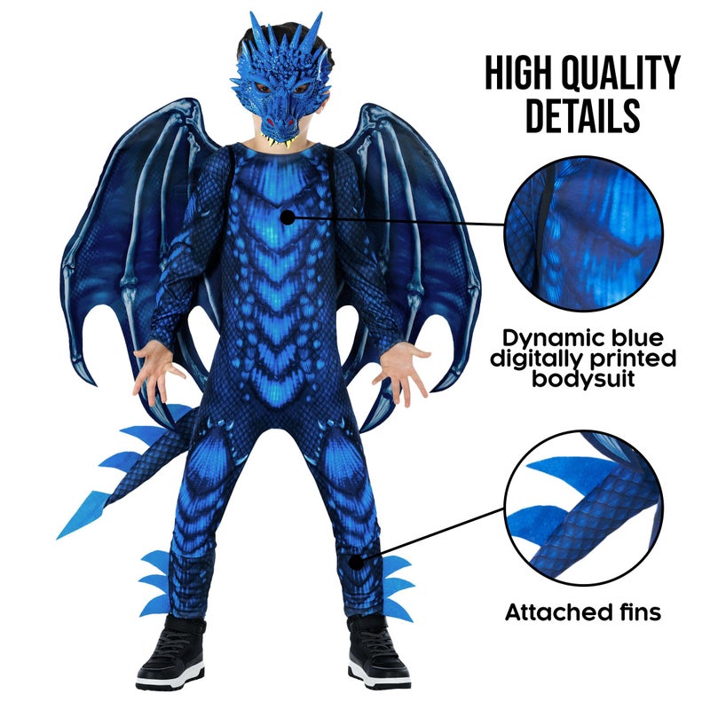 Morph Blue Dragon Costume  Kids Dragon Costumes For Boys Halloween Costumes For Boys Kids Dragon Costume - Image 3