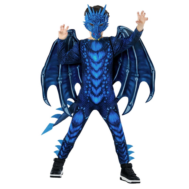 Morph Blue Dragon Costume  Kids Dragon Costumes For Boys Halloween Costumes For Boys Kids Dragon Costume - Image 4