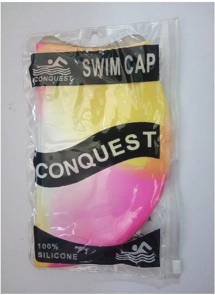 CONQUEST Luxury men's and women's swim cap that is waterproof and highly flexible for long, short and curly hair  - Image 3