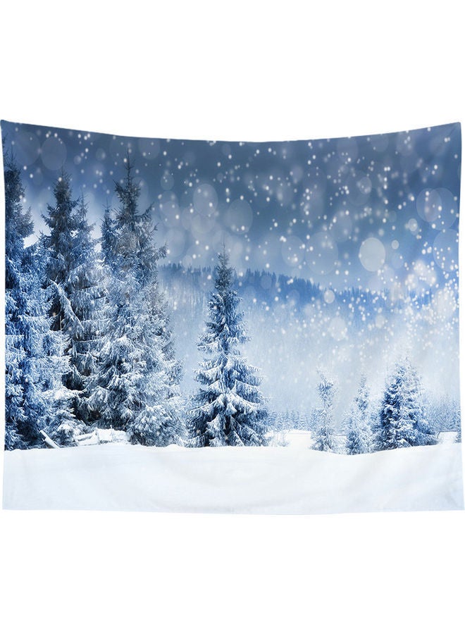 NIBEMINENT Winter Tree Background Tapestry Cloth Multicolour