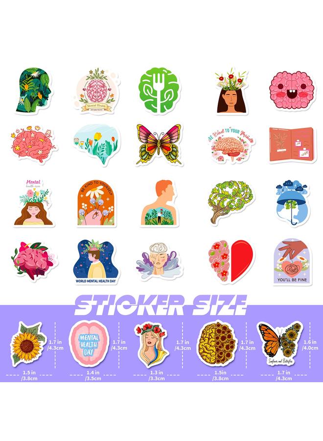 Bluejw 100 Small Size 4cm Stickers For Mental Health Education - Image 4