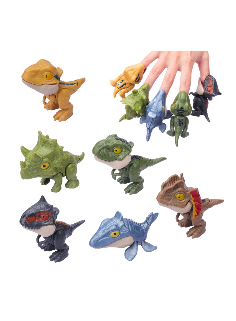 SYOSI 6PCS Biting Finger Dinosaurs Toy, Dinosaurs Collectibles for Display, Fun Snap Squad Dino Toys, Jurassic World Dinosaur Toys, for 3+ Year Old Kids Birthday Gift Dino Party Gift Decorate for Kids - Image 1