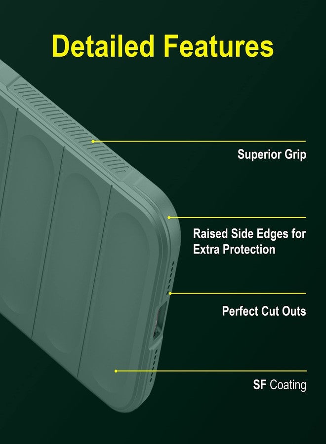 Zapcase Back Case Cover for iQOO Z7 5G / iQOO Z7s 5G | Compatible for iQOO Z7 5G / iQOO Z7s 5G Back Cover | Liquid Silicon Magic Case with Camera Protection | Dark Green - Image 2