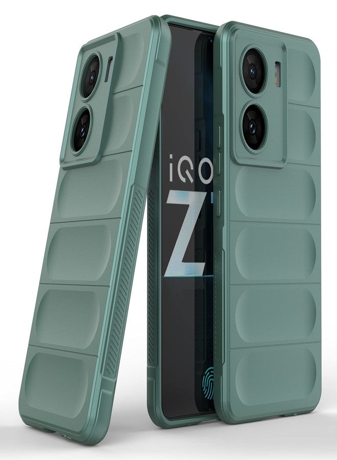 Zapcase Back Case Cover for iQOO Z7 5G / iQOO Z7s 5G | Compatible for iQOO Z7 5G / iQOO Z7s 5G Back Cover | Liquid Silicon Magic Case with Camera Protection | Dark Green - Image 1