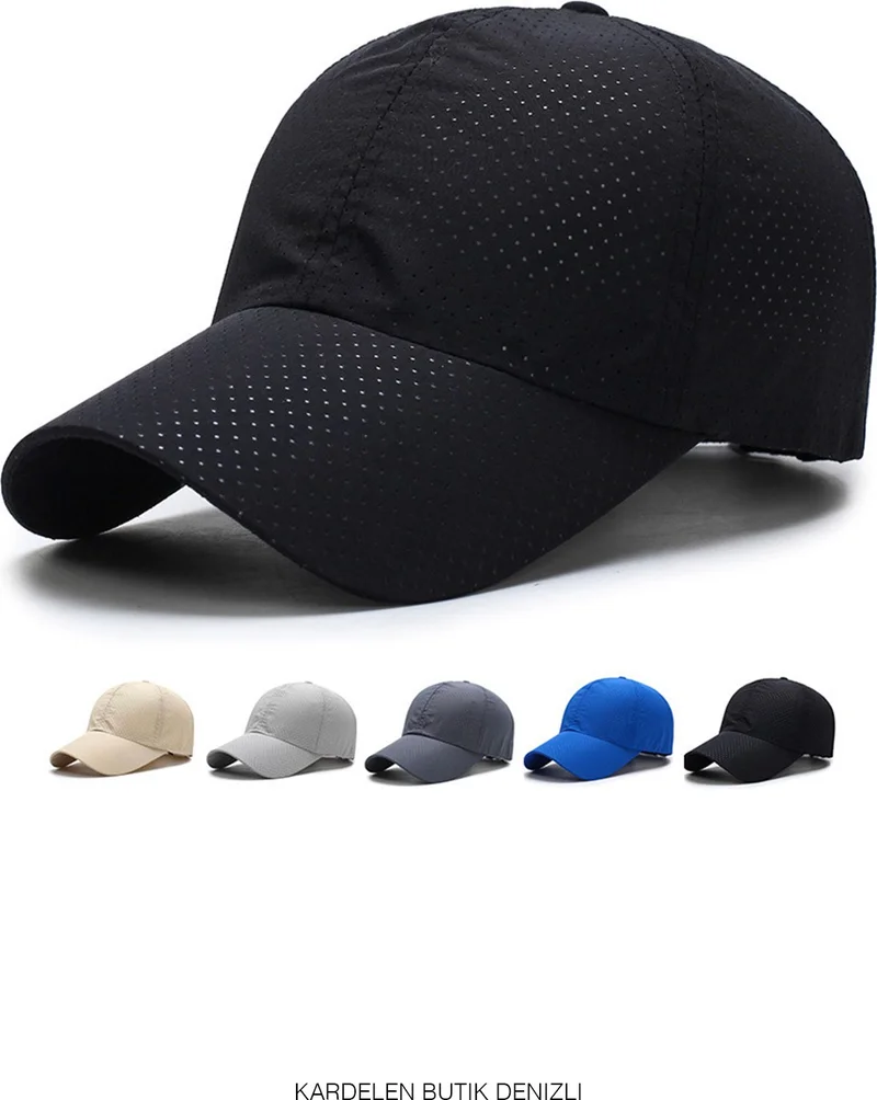 Kardelen Butik Denizli Kardelen Boutique Denizli Quick Dry, Mesh, Micro Unisex Hat (Golf, Tennis, Running, Hiking and Camping Hat) (Sax Blue)