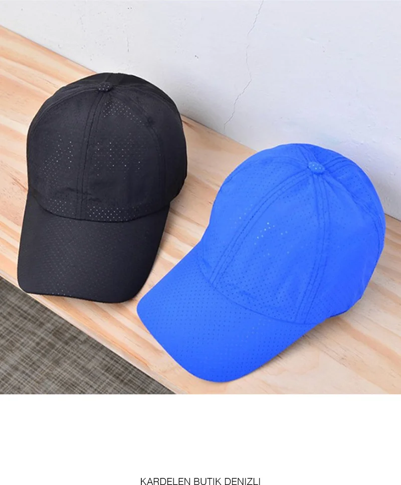 Kardelen Butik Denizli Kardelen Boutique Denizli Quick Dry, Mesh, Micro Unisex Hat (Golf, Tennis, Running, Hiking and Camping Hat) (Sax Blue)