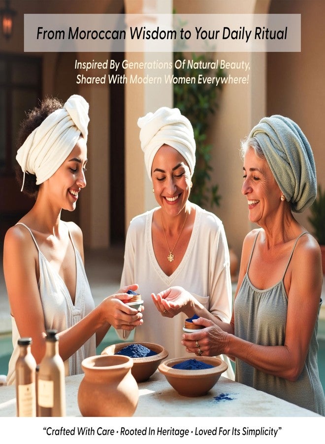 Argaviva Moroccan Nila Powder - Natural Blue Clay Mask for Face, Body & Hair - Exfoliates for Glowing, Even-Toned Skin - Plant-Based & Traditional Hammam Skincare for All Skin Types - Image 5