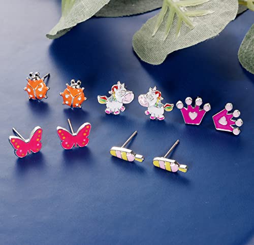 Tamhoo 33 Pairs Hypoallergenic Stud Earrings Set for girls Sensitive Ears With Stainless Steel Post in Vivid Colors and Multi-styles - Image 5