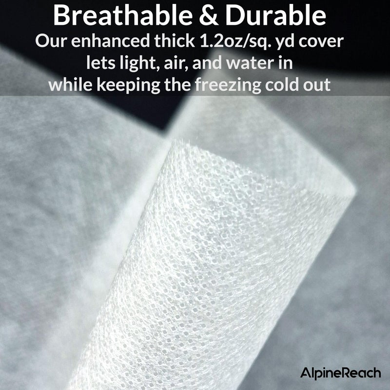 AlpineReach Plant Covers Frost & Sun Protection 10 x 50 ft - Thick 1.2 oz/ydÂ² Freeze Blanket to Low 28 Â°F Temperatures Floating Row, Garden Fabric Material, Protect in Winter Cold, Gardening Down - Image 4