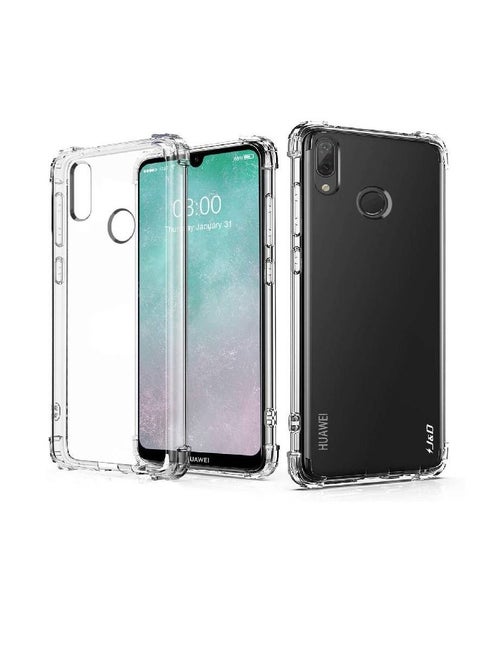 Huawei Y7 Prime 2019 Transparent Crystal Clear Shockproof TPU Bumper Cell Phone Case Cover