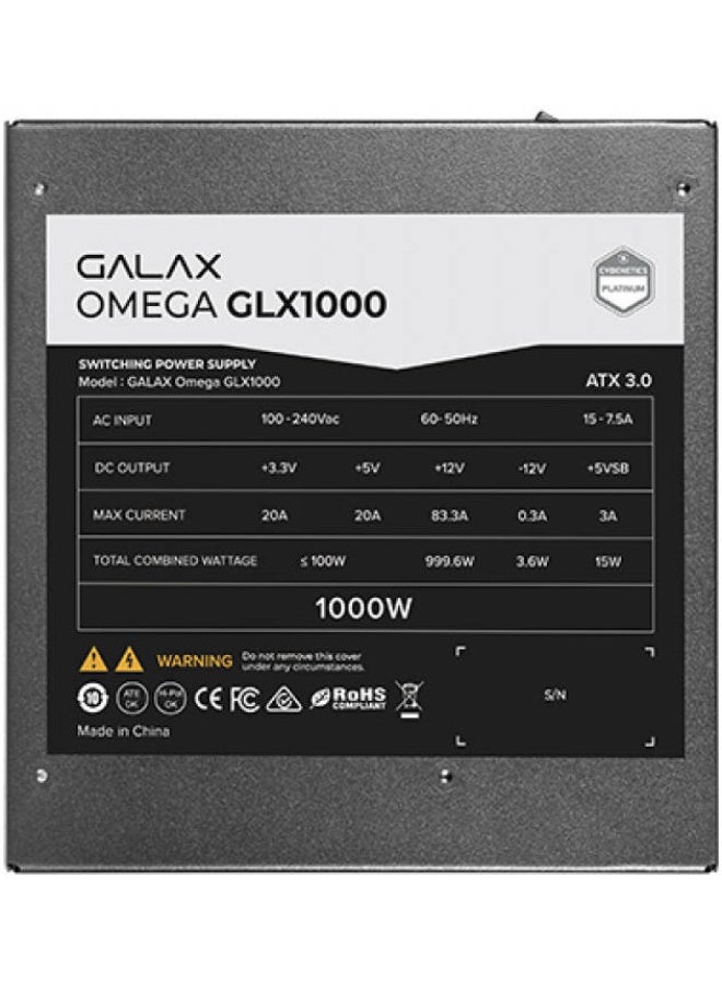 جالاكس مزود طاقة GALAX OMEGA GLX1000 بقدرة 1000 واط، كامل التوصيل (Full-Modular) - Image 2