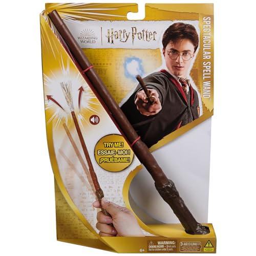 Wizarding World, Harry Potter 11-inch Spectacular Spell Magic Wand with Sparkle Visual Effect & Sounds, Kids Toys, Accessory for Halloween Costumes - Image 1
