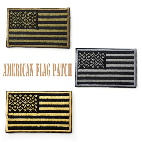 boshiho Military Patches, Tactical American Flag Patches Special Forces Ranger Airborne Badges 5 Pieces Hook and Loop Embroidered Morale Patch (Army Green) - Image 2