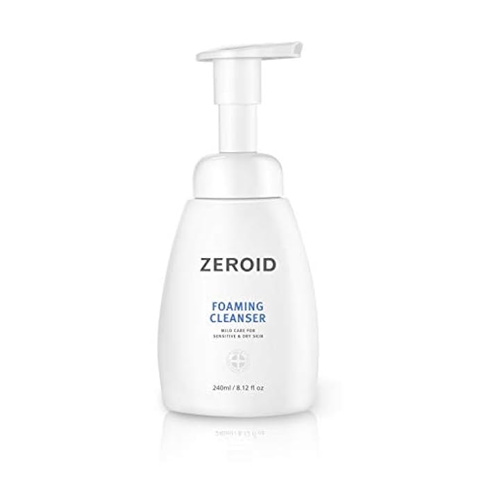 ZEROID | Foaming Cleanser | Facial Cleanser for Sensitive & Dey Skin | Mild Face Wash Care | Gentle Face Wash | Moisturizing Face Soap | Dermatologist Tested | Korean Skin Care | 8.1 fl oz (240ml) - Image 1