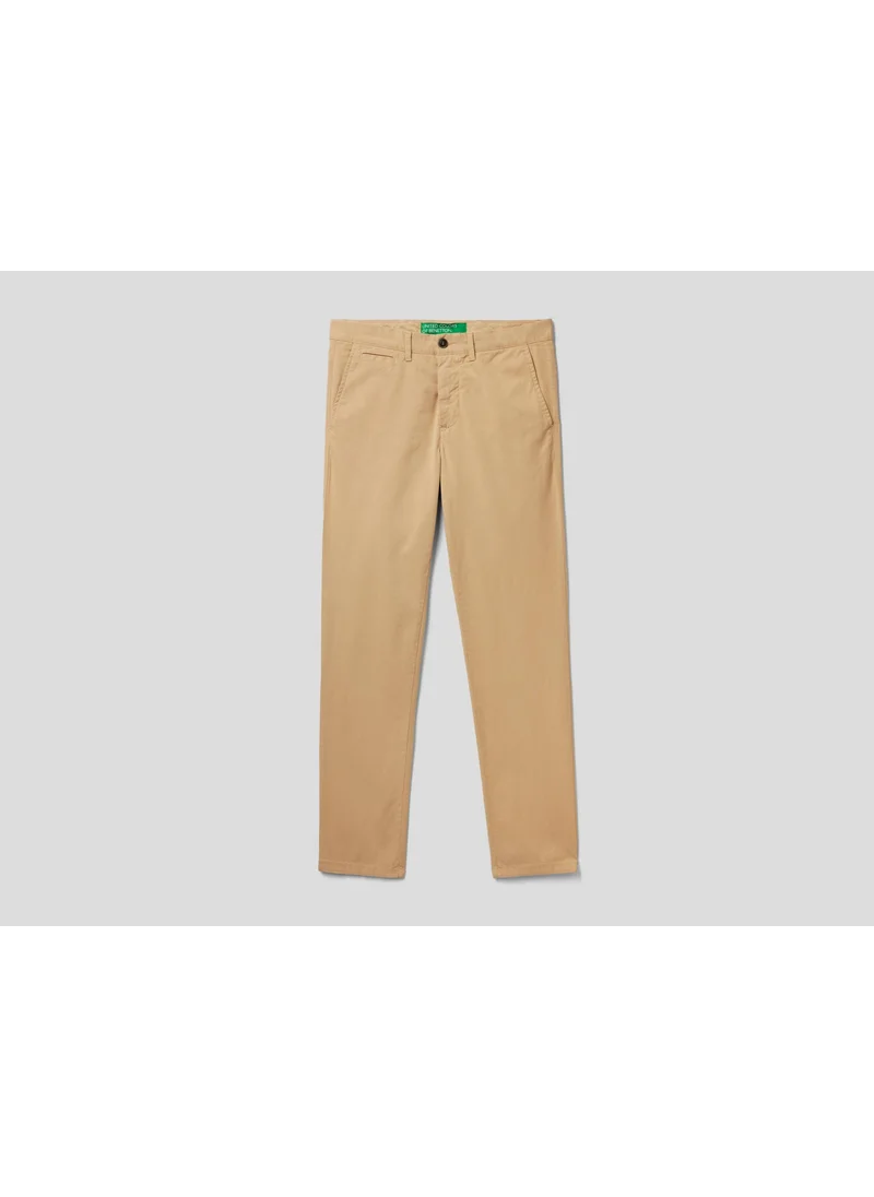 Benetton Slim Fit Chino Trousers