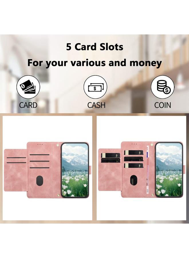 S-TOP Case For iPhone XR Tulips Embossed Leather Phone Case with Lanyard - Image 4