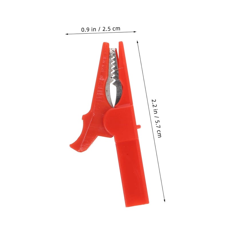 10 قطعة من مشابك التمساح المعزولة ذات موصلية عالية ومشابك اختبار آمنة للاختبارات الكهربائية - Image 3