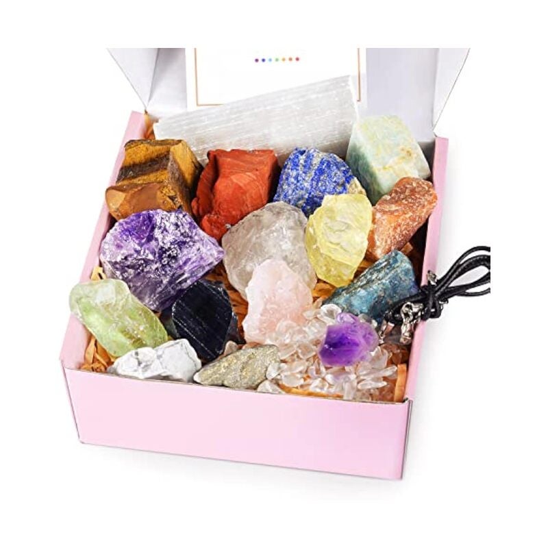 Crystals and Healing Stones Real Raw Chakra Stones Set - Image 1