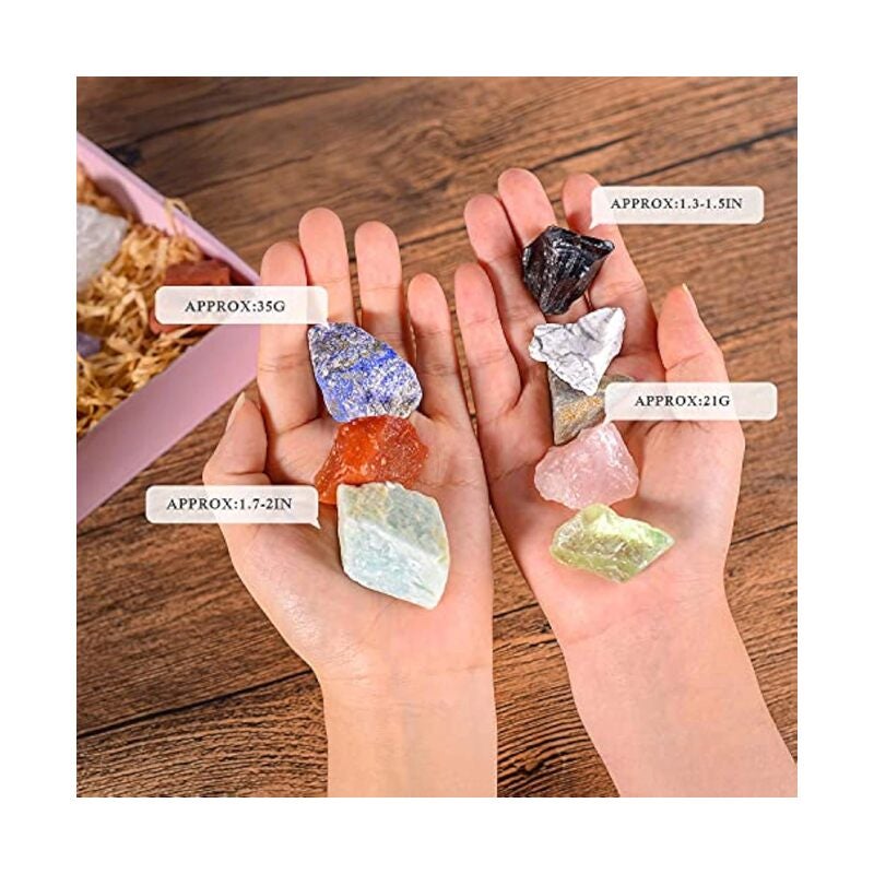 Crystals and Healing Stones Real Raw Chakra Stones Set - Image 4