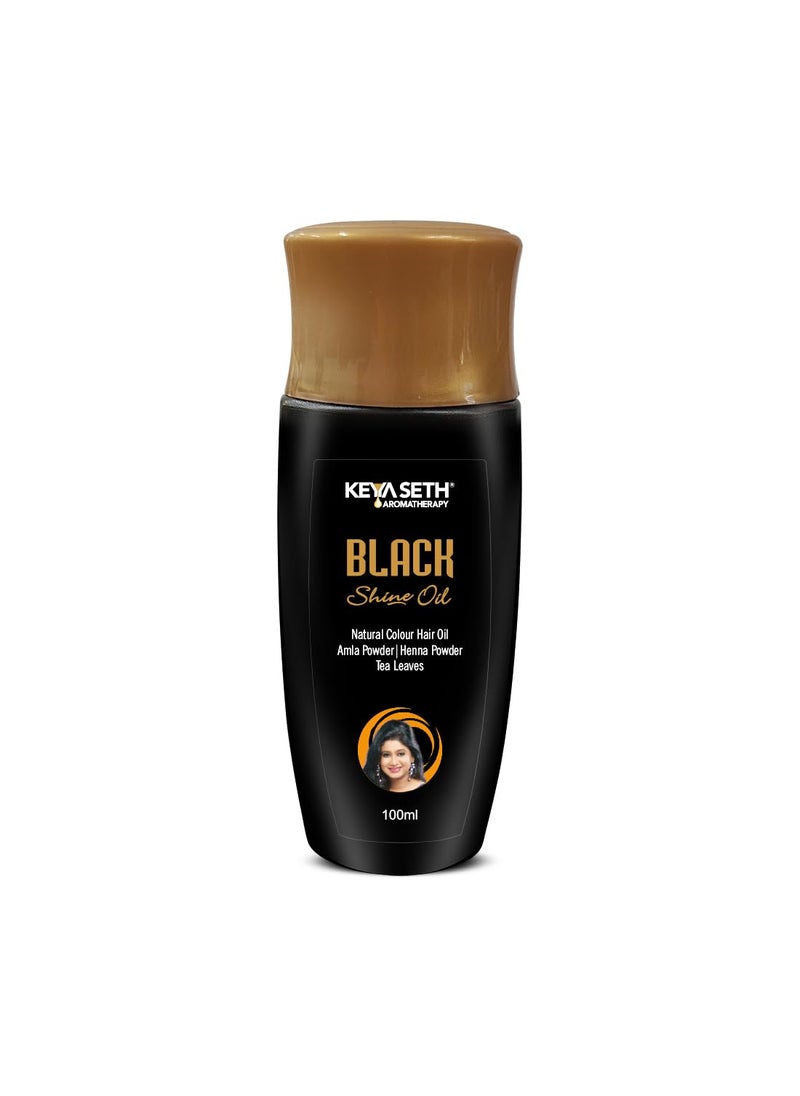 KEYA SETH AROMATHERAPY, DEVICE OF DROP Black Shine Oil, 100% Natural Hair Colour oil by Keya Seth Aromatherapy, 100ml 