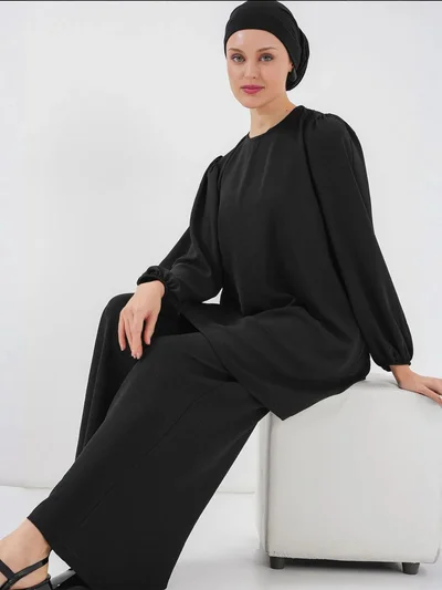 BIG DART BDART Tunic & Wide Leg Pants Two-Piece Coord Set