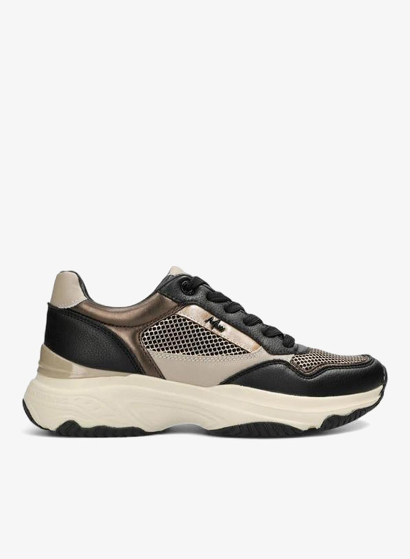 MEXX Mesh Panelled Lace-Up Sneakers - Image 1